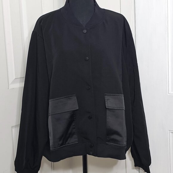 NEW Worthington + Jason Bolden Black Snap Front Jacket - Picture 1 of 11
